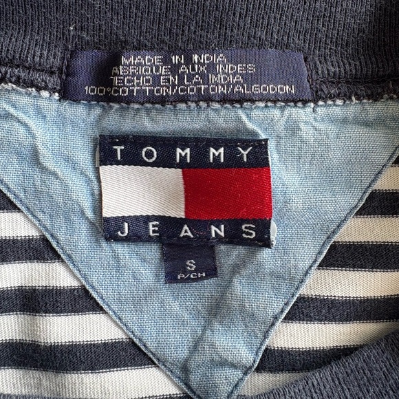 Tommy Hilfiger Striped Navy and White Shirt | Size Small - Picture 5 of 5